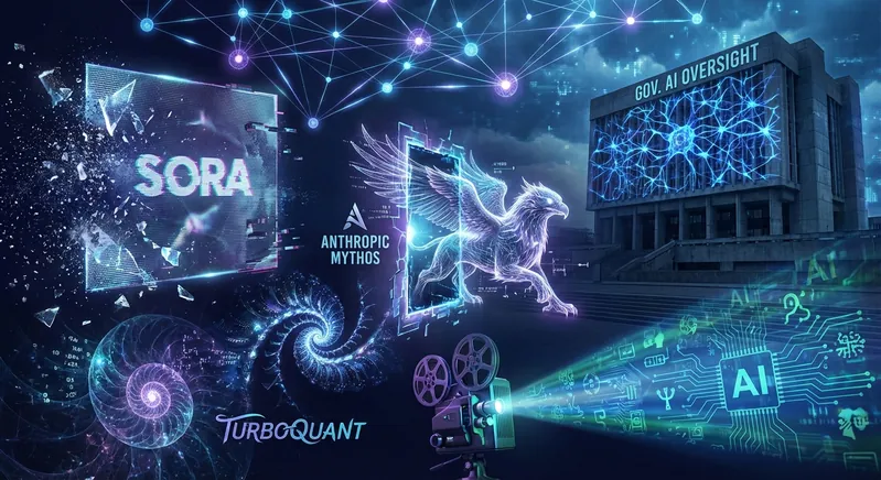 March 30 Roundup: Sora dies a money pit, Anthropic's Mythos leak rewrites the model race, TurboQuant heads to ICLR, and more