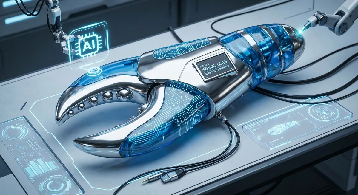 Futuristic AI agent lobster claw technology concept for OpenClaw daily news
