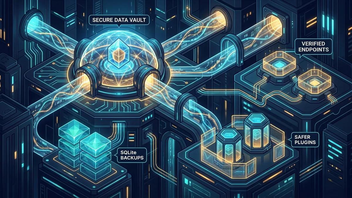 OpenClaw 2026.8.1 secure secret routing and SQLite backup architecture