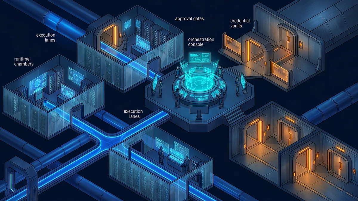 Abstract OpenClaw Codex Harness control plane connecting protected execution environments