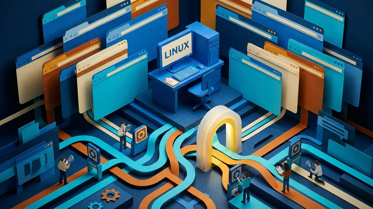 Layered operations map showing resilient recovery paths between Linux desktop, browser control, and agent sessions